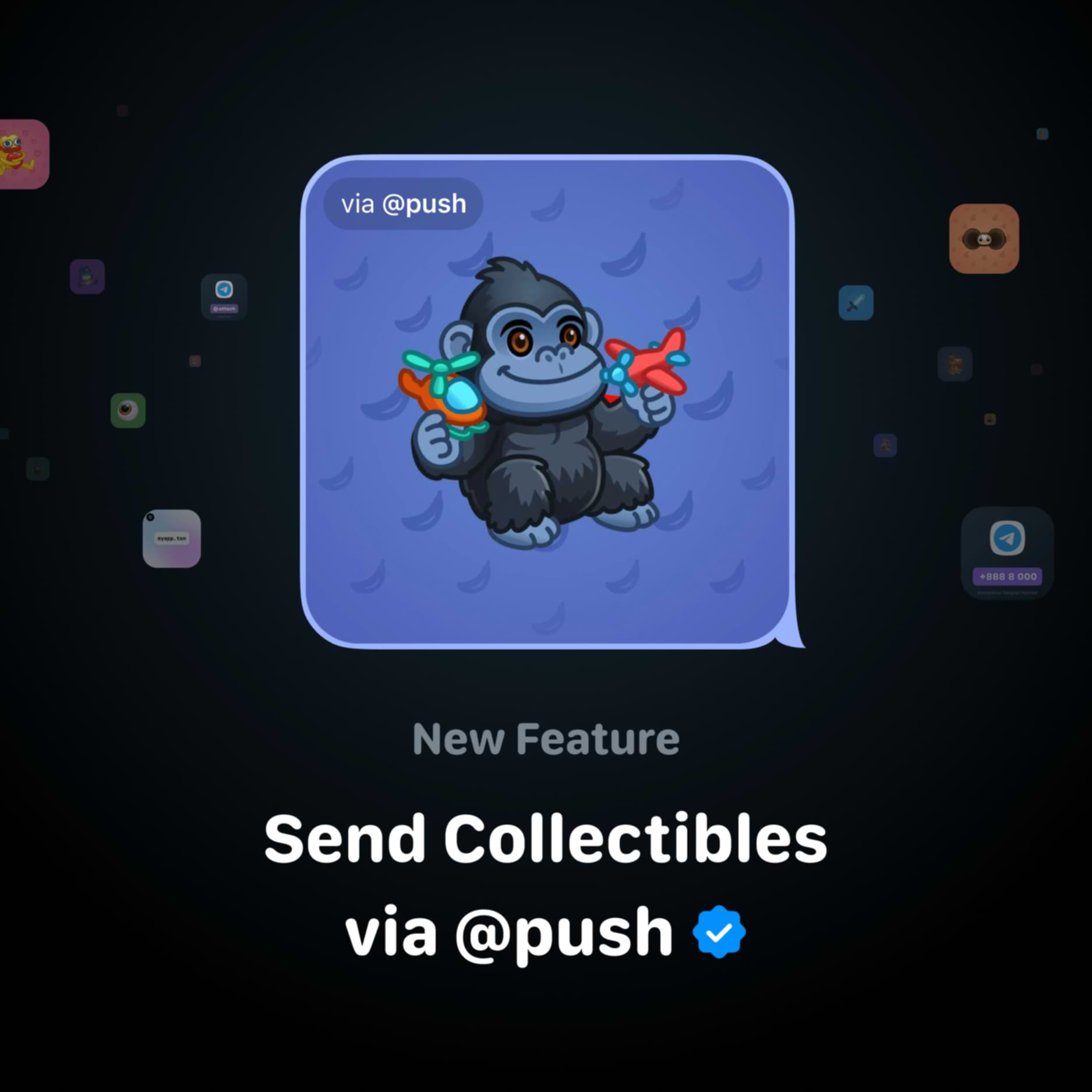 Send Telegram Gifts & TON NFTs Anywhere via @push