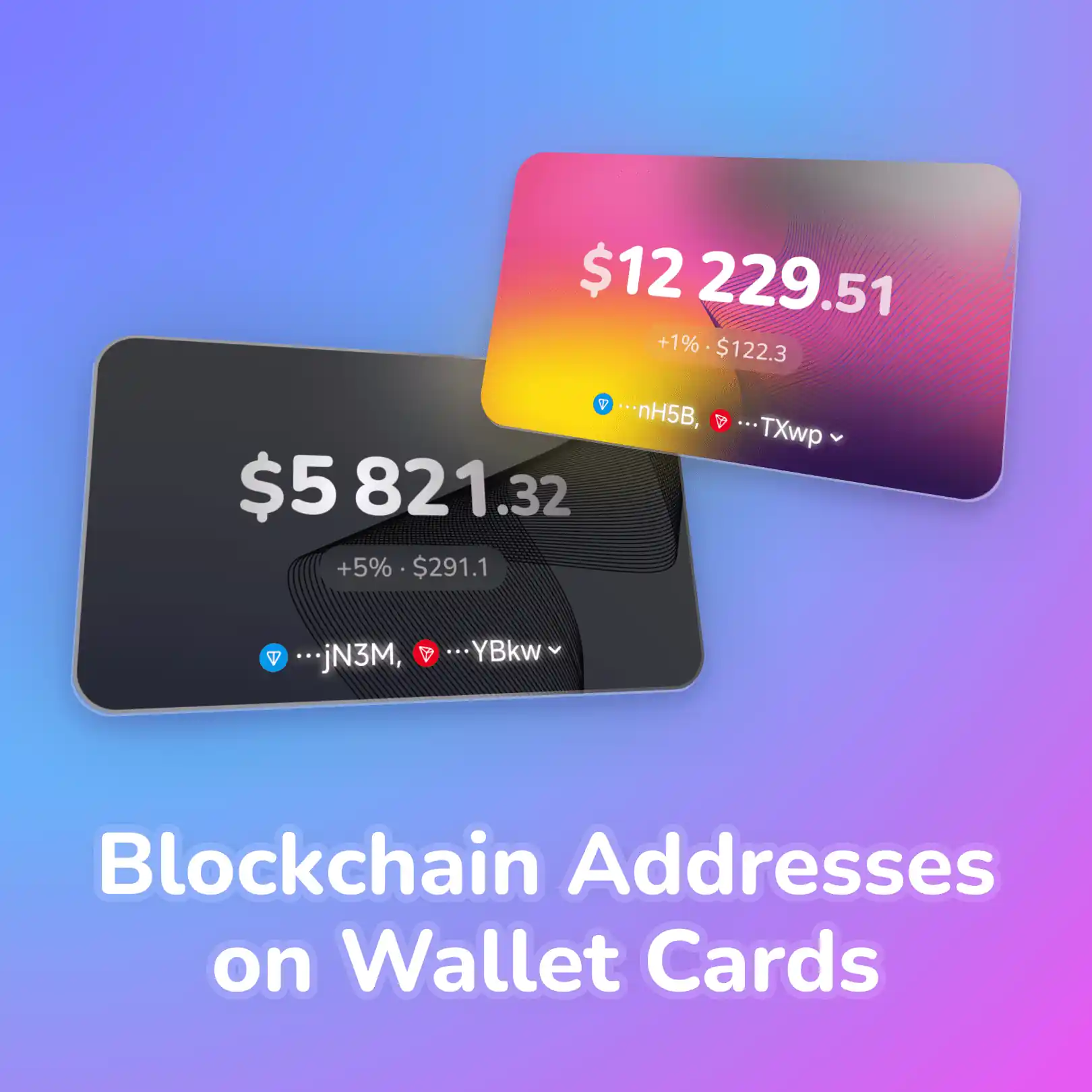 Blockchain Addresses on Wallet Cards